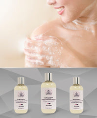 bathing-female-model-lather-her-right-shoulder-with-hydrating-body-wash-scented-with-crimson-rose-front-view